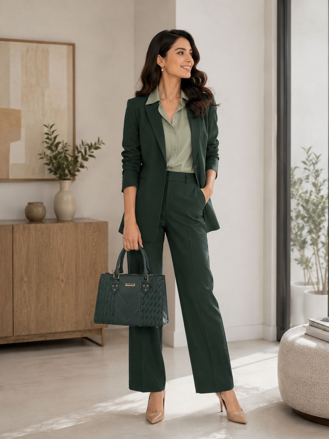 Trina Stylish Bag Dark Green | Premium Everyday Handbag