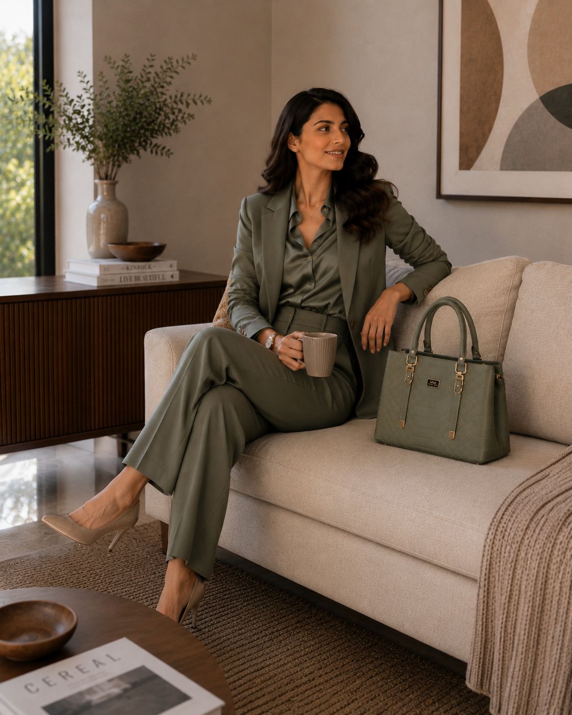 Trina Stylish Bag Light Green | Premium Everyday Handbag