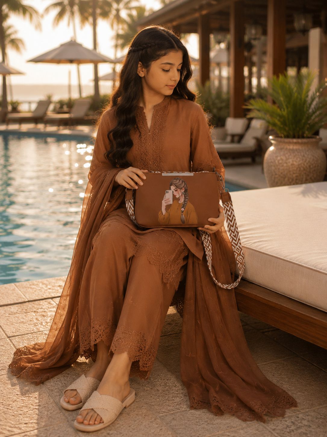 Pretty Girl Stylish Bag Earthy Brown | Premium Medium Handbag