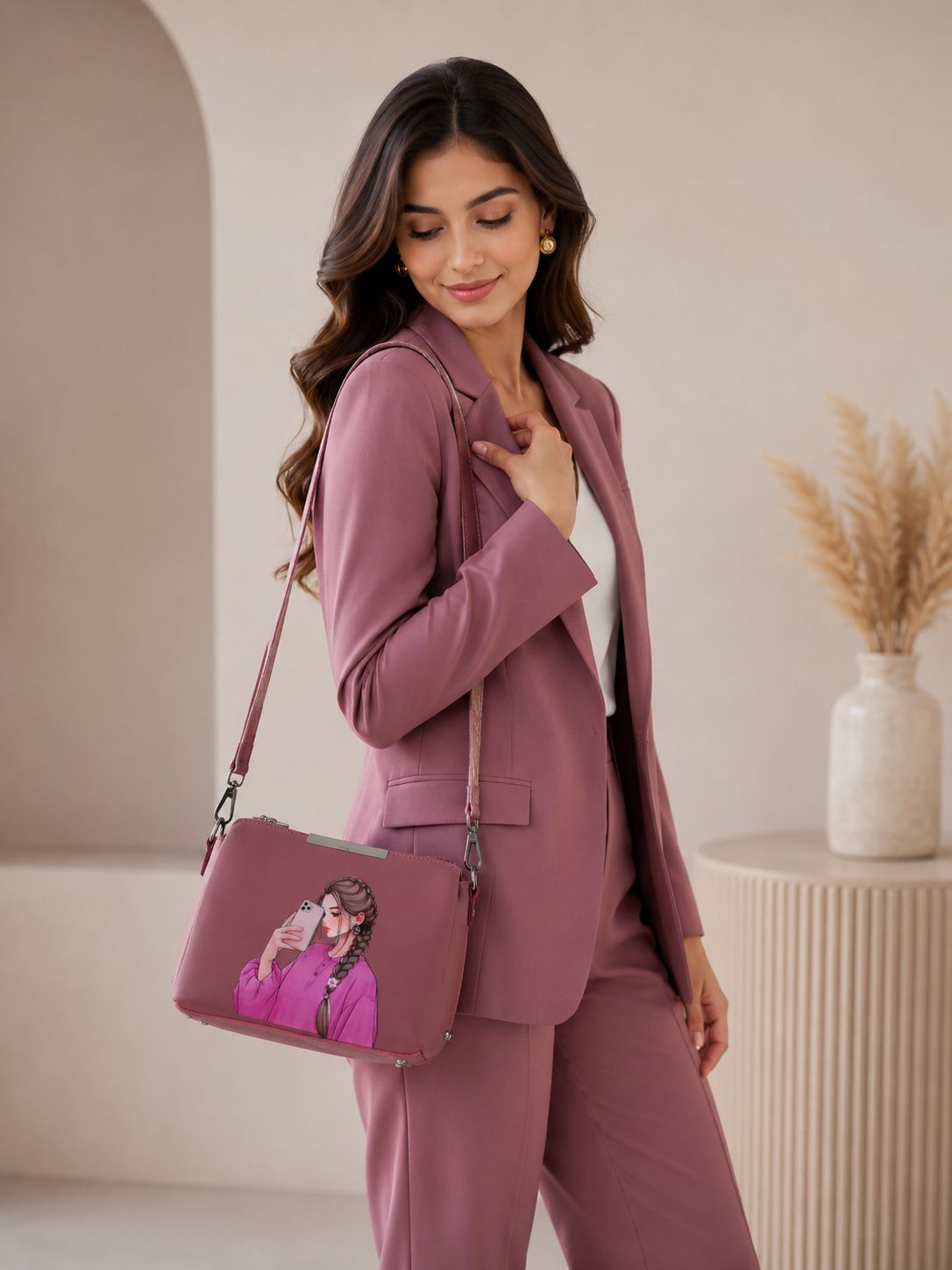 Pretty Girl Stylish Bag Red | Premium Medium Handbag