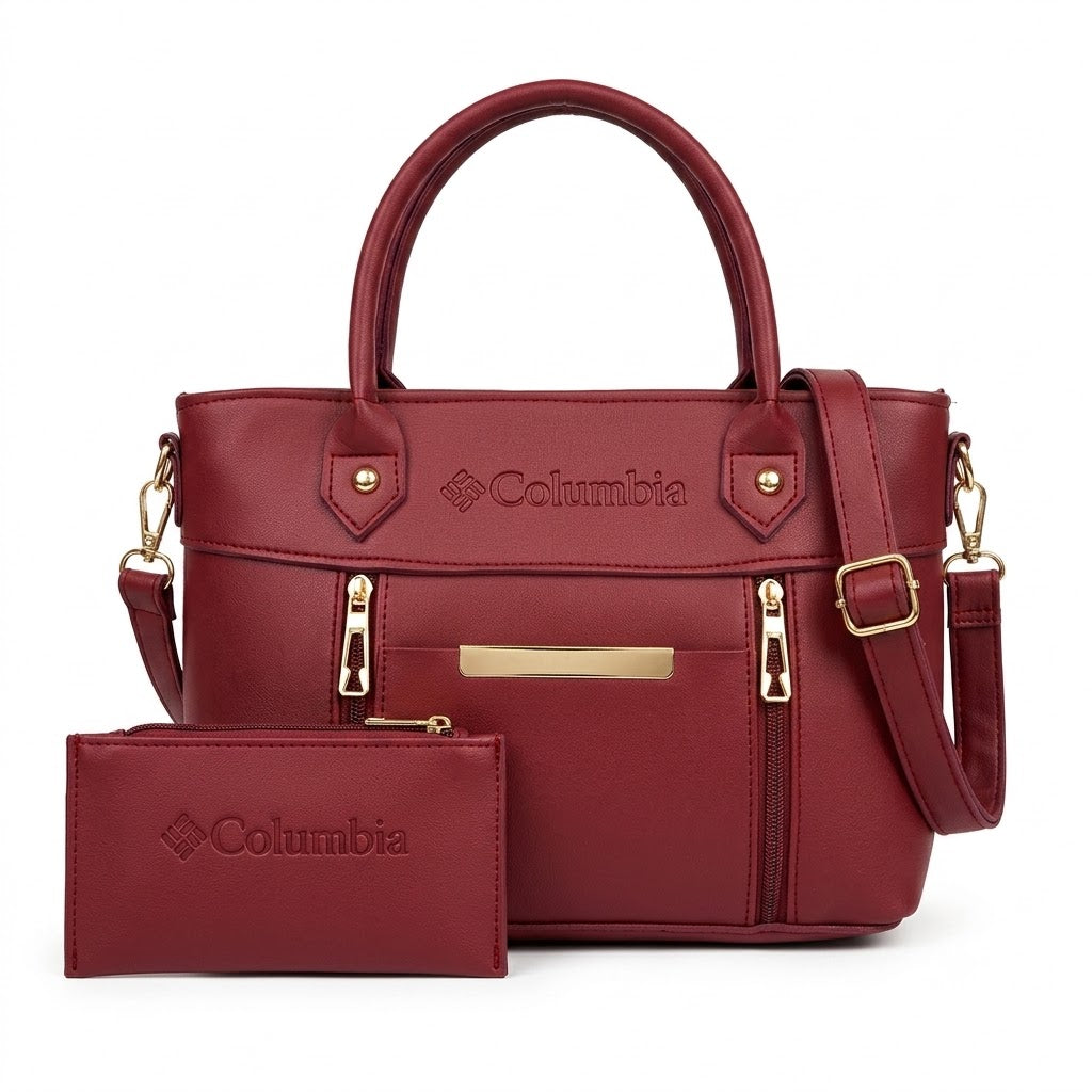 Columbia Medium Handbag Maroon | Premium Stylish Everyday Bag