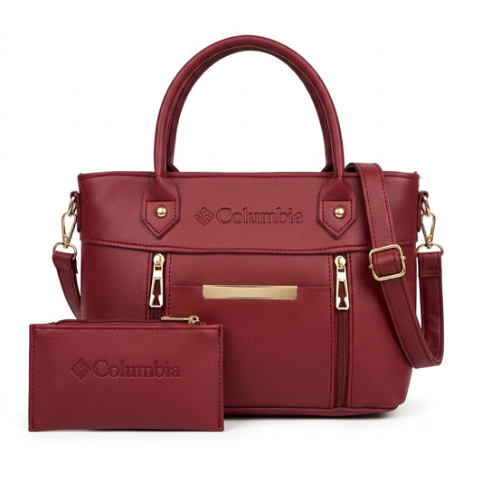 Columbia Medium Handbag Maroon | Premium Stylish Everyday Bag