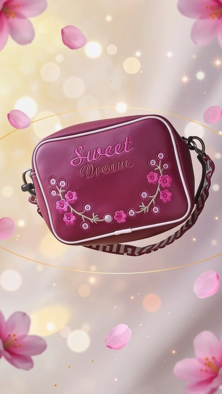 Sweet Dreams Compact Handbag Pink Maroon | Premium Stylish Compact Bag