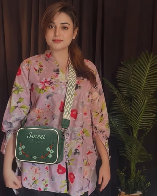 Sweet Dreams Compact Handbag Dark Green | Premium Stylish Compact Bag