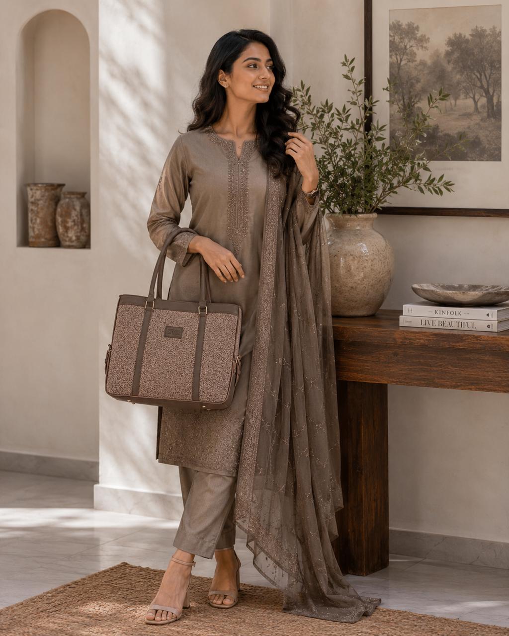 SYB Tote Bag Coffee Brown | Premium Stylish Everyday Bag