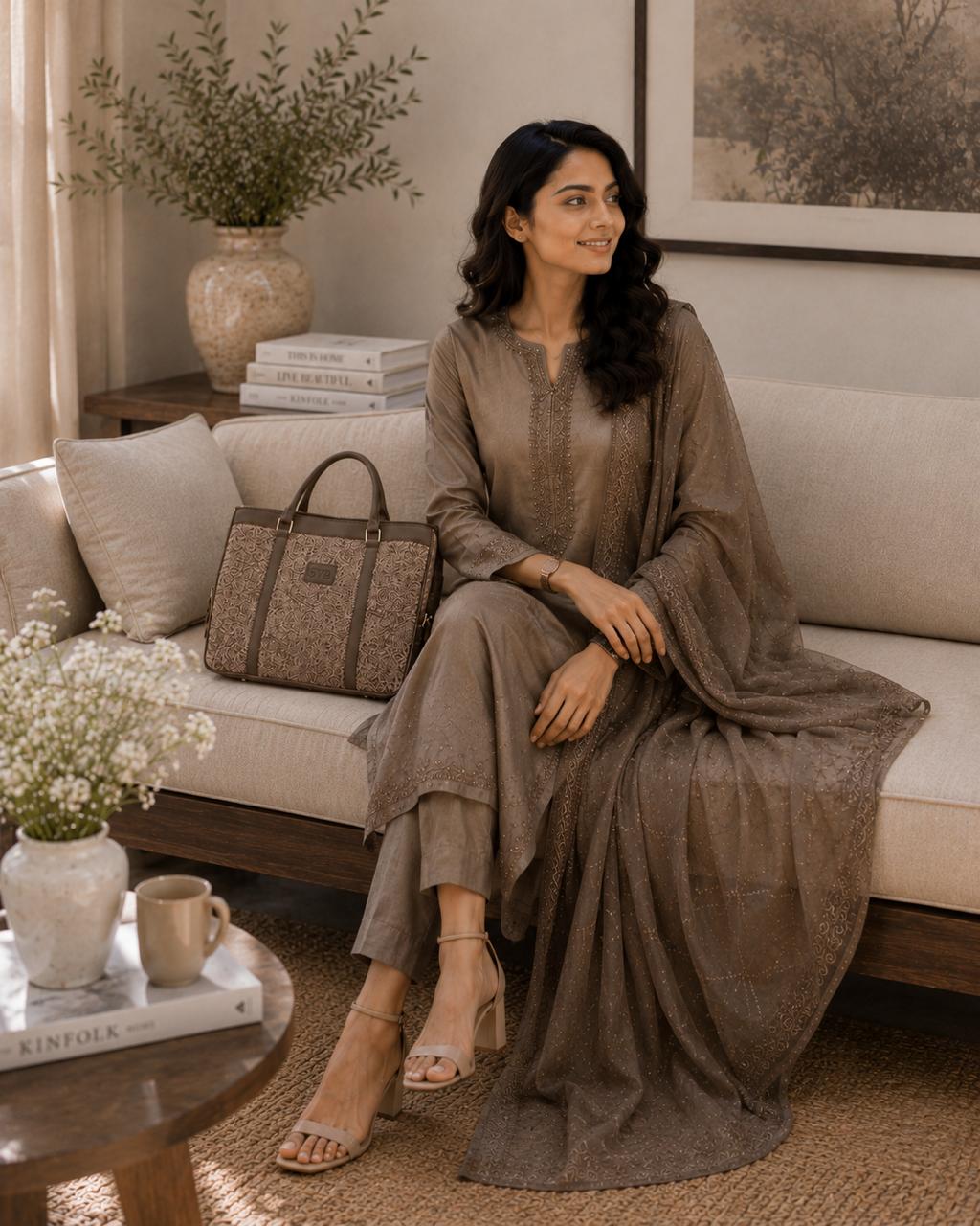 SYB Tote Bag Coffee Brown | Premium Stylish Everyday Bag