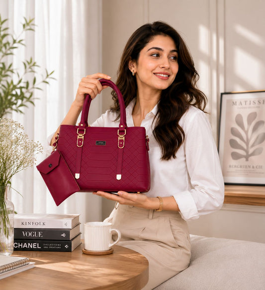Trina Stylish Bag Maroon | Premium Everyday Handbag
