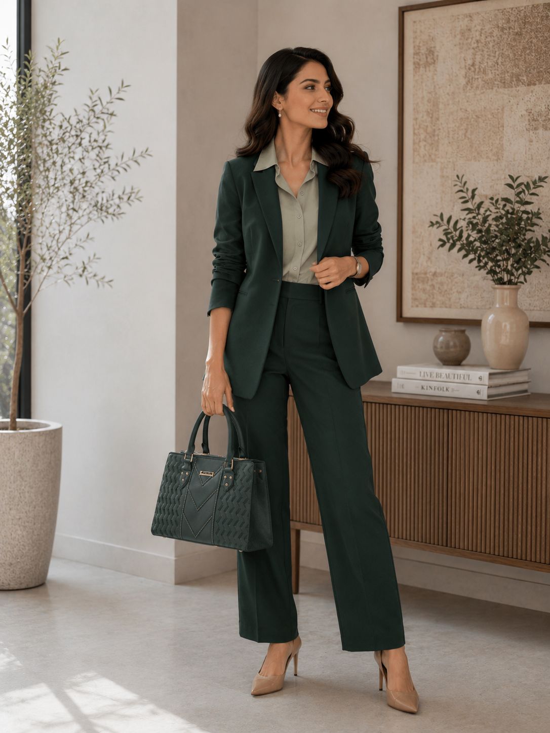Trina Stylish Bag Dark Green | Premium Everyday Handbag