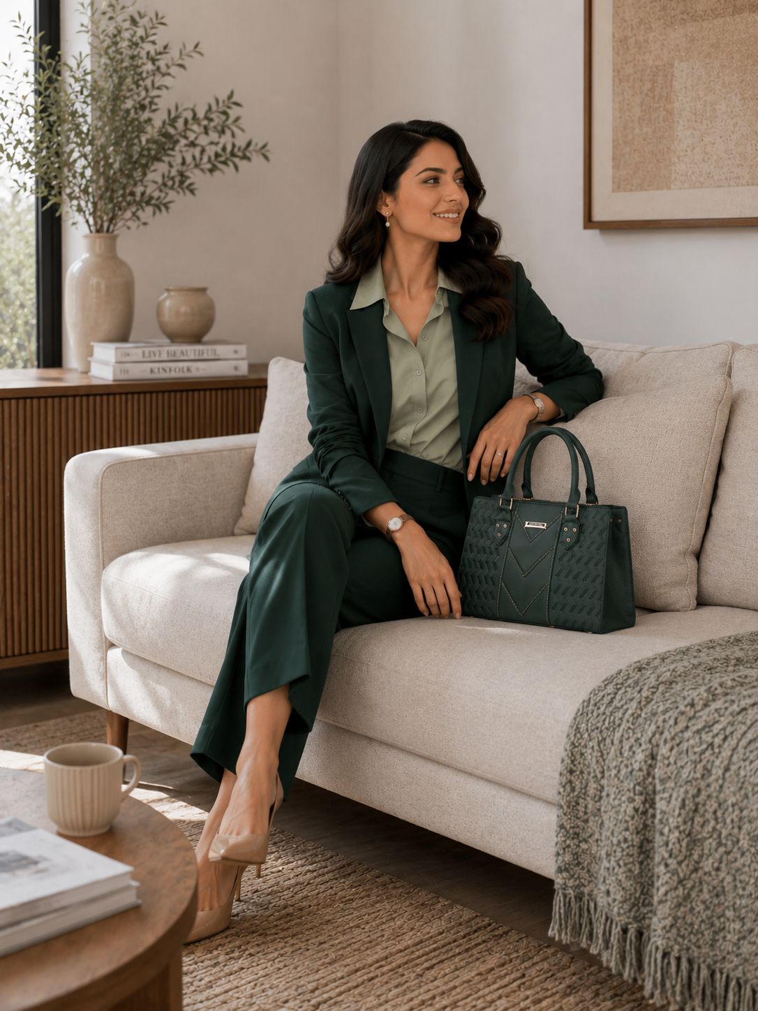 Trina Stylish Bag Dark Green | Premium Everyday Handbag