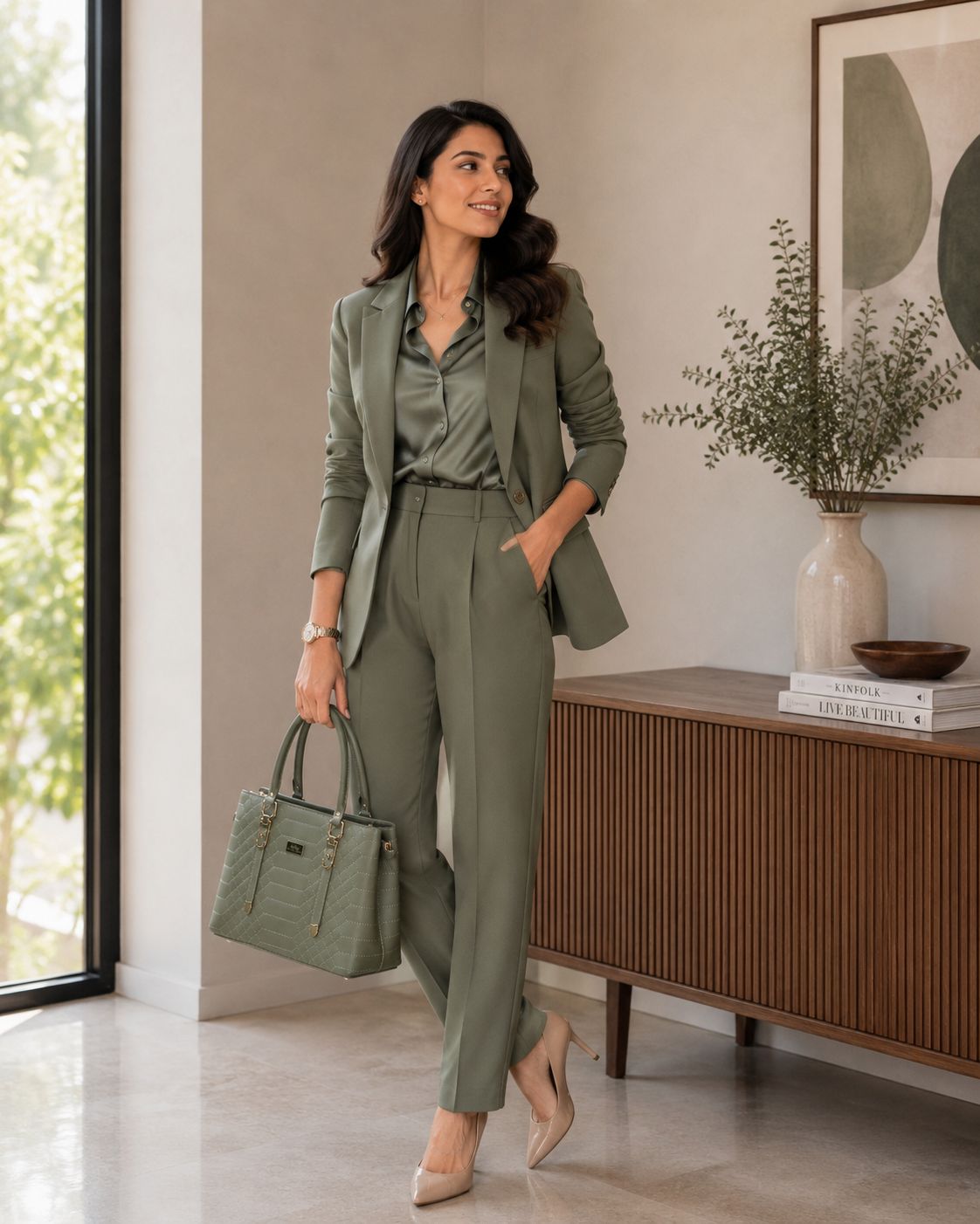 Trina Stylish Bag Light Green | Premium Everyday Handbag