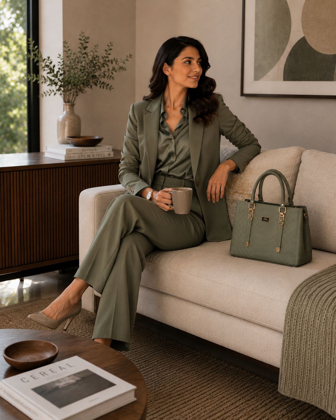 Trina Stylish Bag Light Green | Premium Everyday Handbag