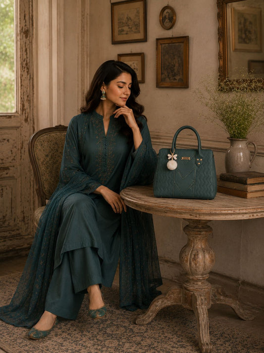 Jimmy Choo Stylish Bag Dark Green | Premium Luxury Handbag