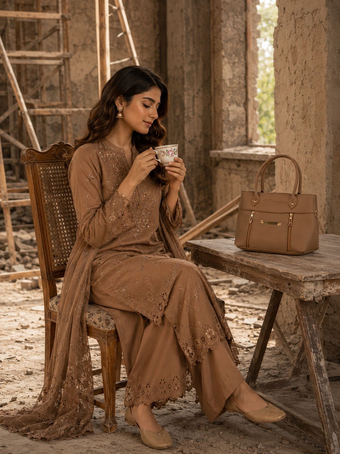 Columbia Medium Handbag Brown | Premium Stylish Everyday Bag