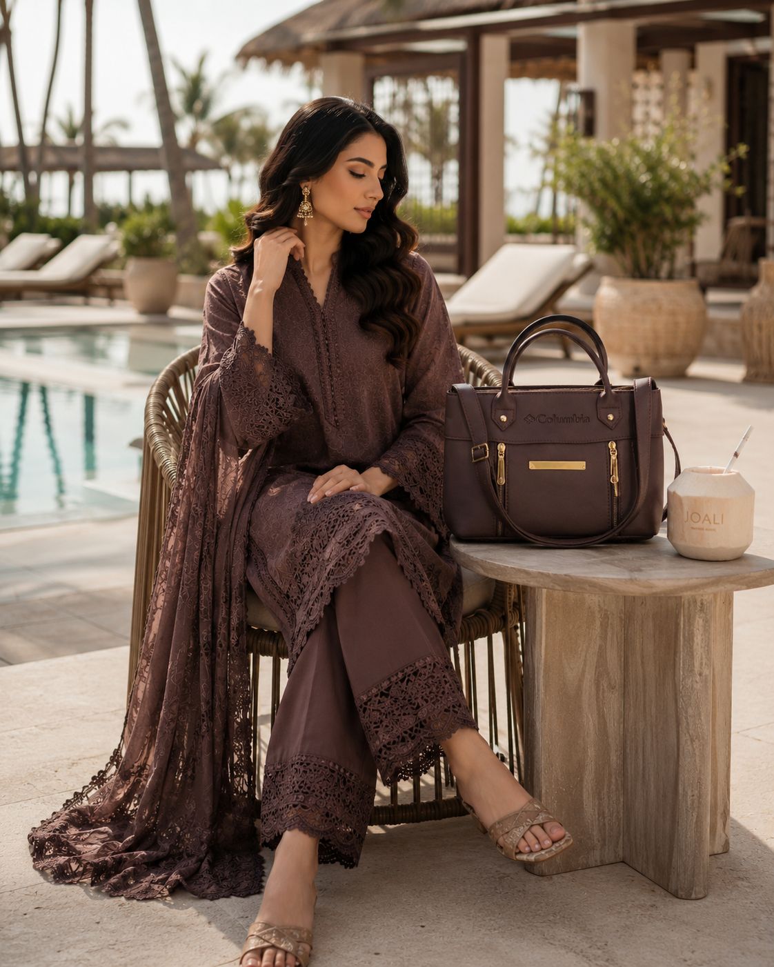 Columbia Medium Handbag Chocolate Brown | Premium Stylish Everyday Bag