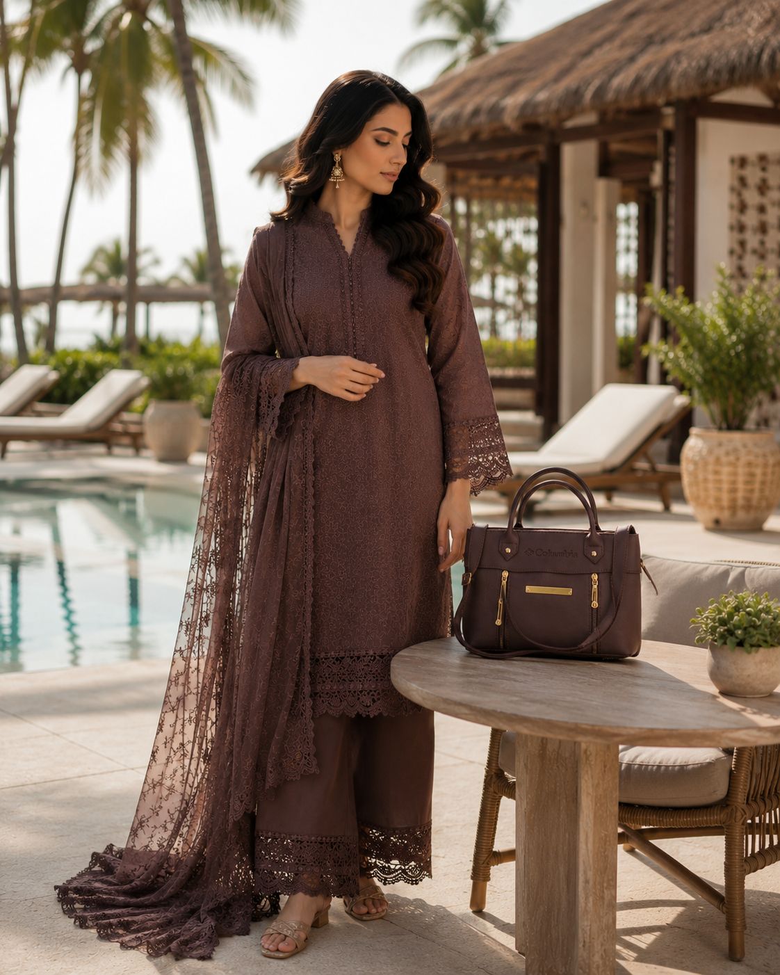 Columbia Medium Handbag Chocolate Brown | Premium Stylish Everyday Bag