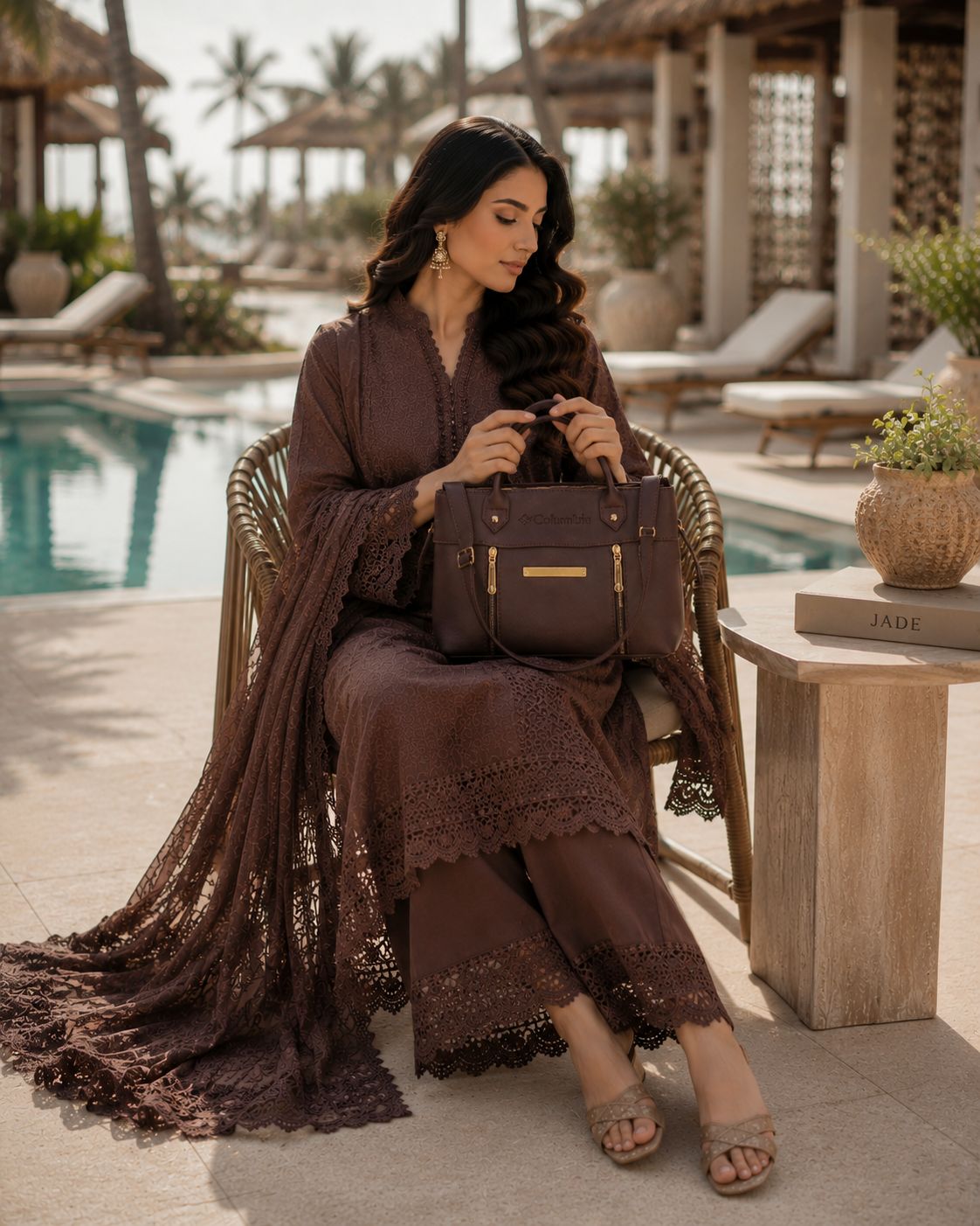 Columbia Medium Handbag Chocolate Brown | Premium Stylish Everyday Bag