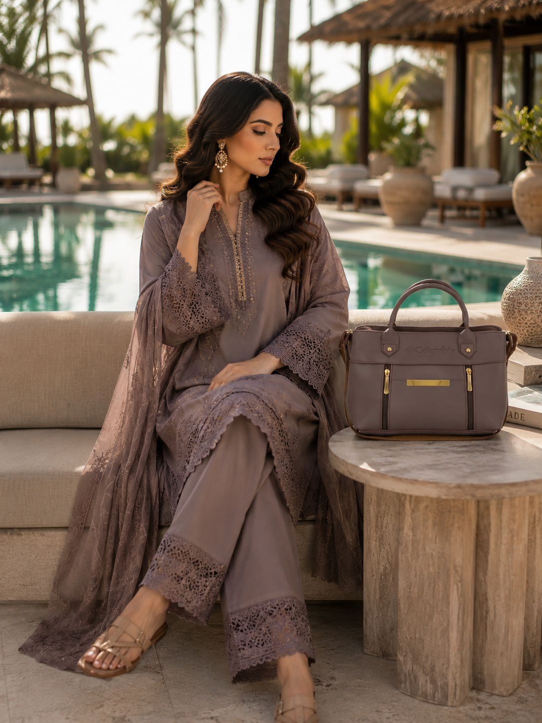 Columbia Medium Handbag Chocolate Brown | Premium Stylish Everyday Bag