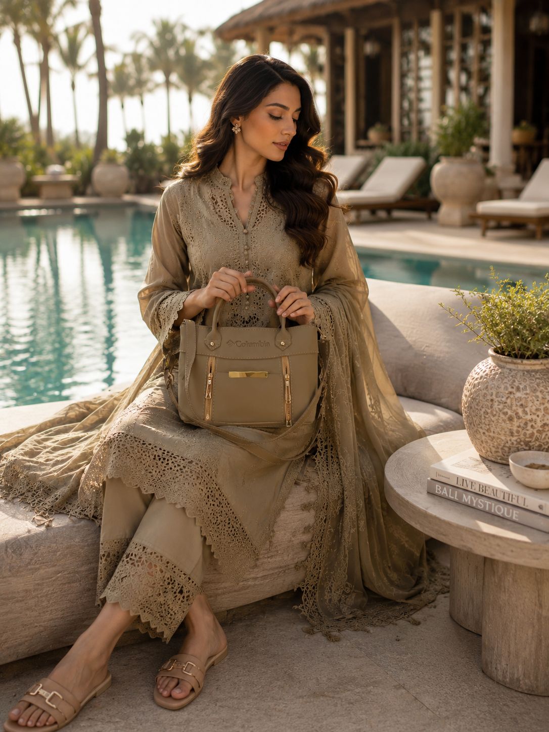 Columbia Medium Handbag Light Brown | Premium Stylish Everyday Bag