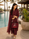 Pretty Girl Stylish Bag Maroon | Premium Medium Handbag