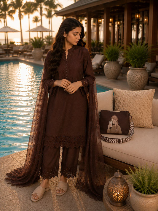 Pretty Girl Stylish Bag Chocolate Brown | Premium Medium Handbag