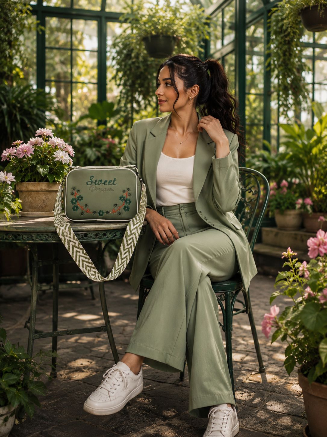 Sweet Dreams Compact Handbag Olive Green | Premium Stylish Compact Bag
