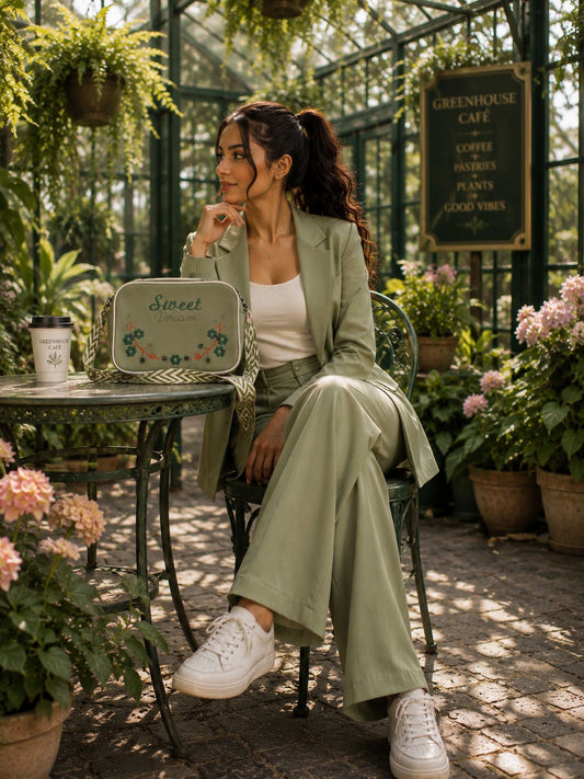 Sweet Dreams Compact Handbag Olive Green | Premium Stylish Compact Bag