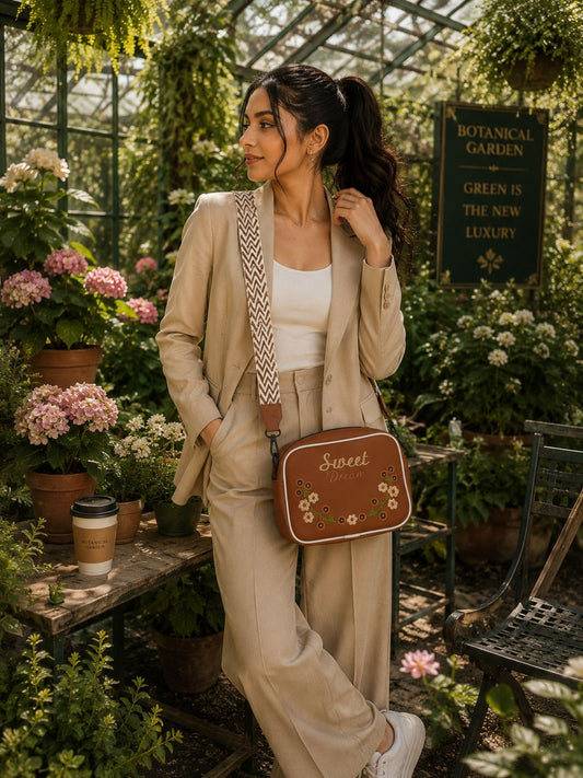 Sweet Dreams Compact Handbag Deep Earthly Brown | Premium Stylish Compact Bag
