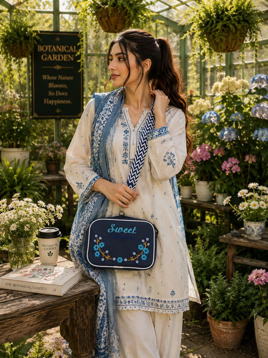 Sweet Dreams Compact Handbag Navy Blue | Premium Stylish Compact Bag