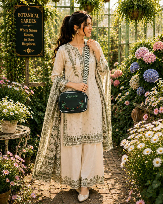 Sweet Dreams Compact Handbag Dark Green | Premium Stylish Compact Bag
