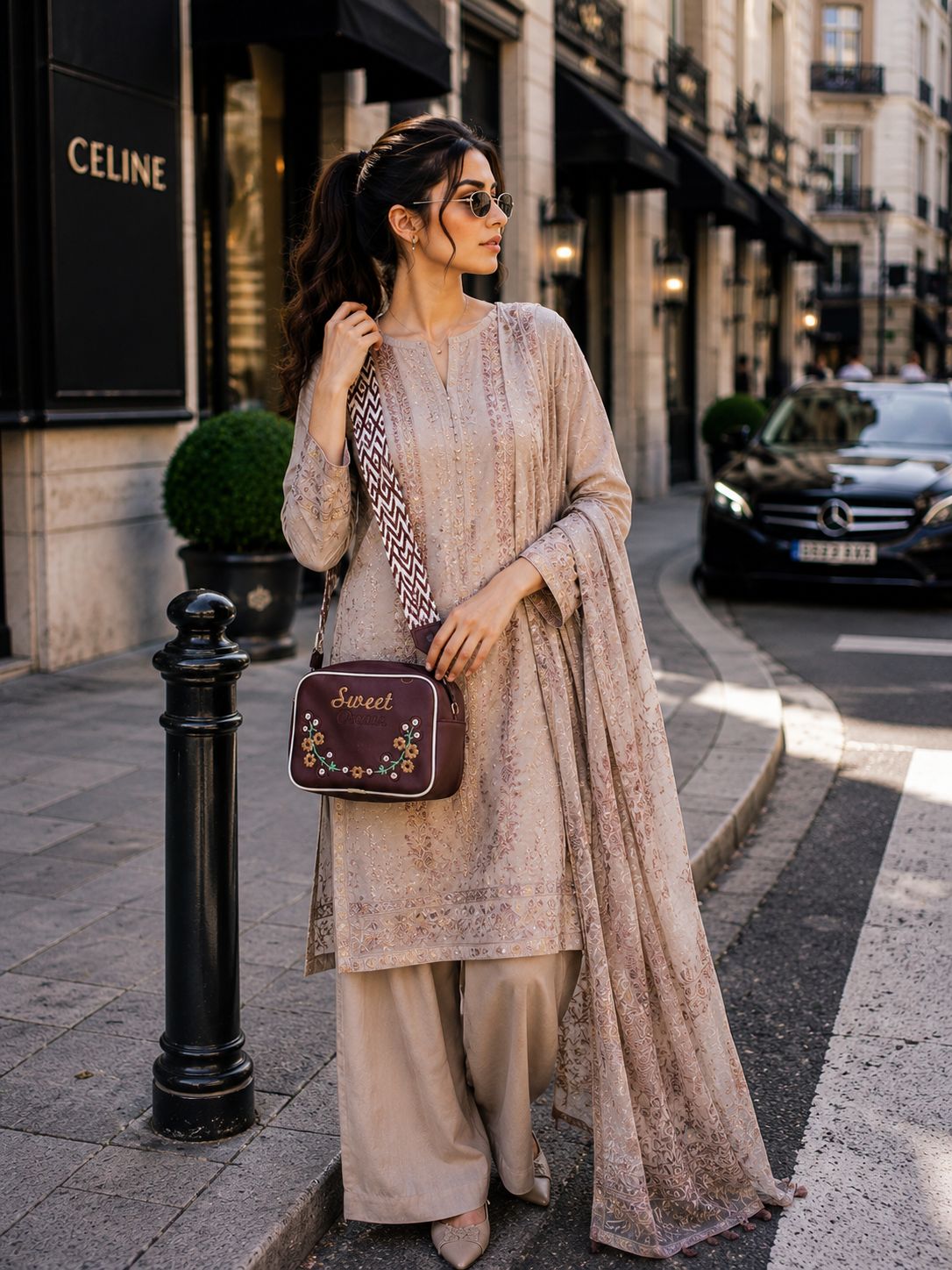 Sweet Dreams Compact Handbag Dark Brown | Premium Stylish Compact Bag