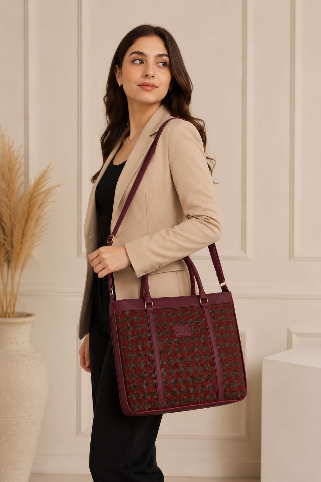 SYB Red Tote Bag | Premium Quality Stylish Everyday Bag