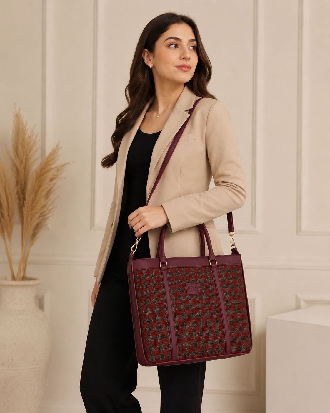 SYB Red Tote Bag | Premium Quality Stylish Everyday Bag