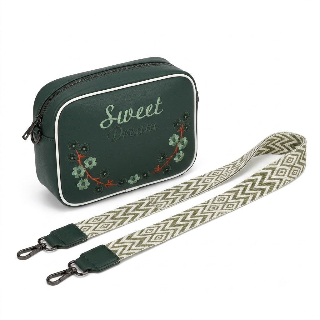Sweet Dreams Compact Handbag Dark Green | Premium Stylish Compact Bag